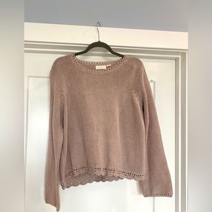 J. Jill Mauve  3/4 Sleeve Knit Pullover Sweater Size Medium?